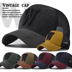 深め メッシュキャップ キャップ 帽子 メンズ レディース アメカジ ワンポイント W 3D VINTAGE おしゃれ 通気性 刺繍 アウトドア nee3w154887