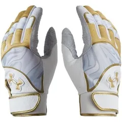 アンダーアーマー(UNDER ARMOUR) 野球 アンディナイアブル プロ バッティンググローブ(両手用) メンズ 1378246 ホワイト/ゴールド/ゴールド Lサイズ