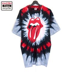 DEADSTOCK 90s USA製 vintage ローリングストーンズ The Rolling Stones Fruit of the Loom タイダイ柄 バンドＴシャツ メンズ 表記XLサイズ