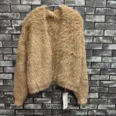 【新品　未使用　タグ付き】　【Bou Jeloud】　ブージュルード　2024新作　レディース　ラメフェザーフルニードルトッパー　トップス　アウター　セーター　ニット　カーディガン　ラメ　フリーサイズ　ベージュ