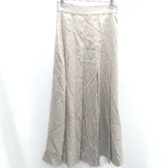 ◇ ⊇ JUNOAH ジュノア ロング プリーツ スカート サイズS グレージュ レディース E  【1410100034147】