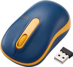 026 エレコム ワイヤレスマウス M-DY11DRSKNV 静音 抗菌 3ボタン Mサイズ ネイビー