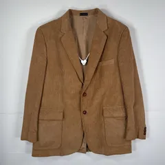 古着 90's/90年代 ヴィンテージ  WOODMERE コーデュロイ テーラードジャケット キャメル くるみボタン風 太畝  ブラウン メンズ