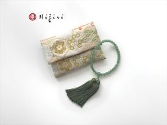 新作‼︎  お念珠入れ　ポケット付き　高級金襴…六角《送料無料》