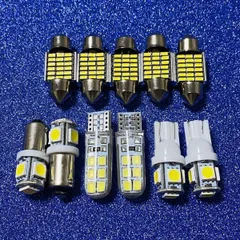 爆光！ハイエース 200系 グランドキャビン T10 LEDセット ルームランプ ポジション ナンバー灯 ウェッジ球 ホワイト トヨタ フルセット パーツ カー用品