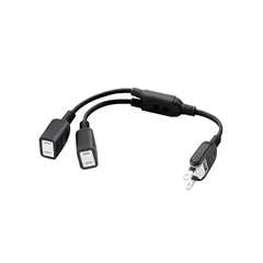 エレコム 電源タップ 0.2m ACアダプタ用電源延長コード 2個口 スイングプラグ ブラック T-ADR3BK