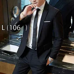 [L (106   )] メンズ ファッション 服 男性用 オシャレ シンプル 大人 かっこいい 大きいサイズ ストリート 紳士服 スーツ 韓国スタイル スリム フィット フォーマルウェア 花婿 添い 服 ウェディング ドレス