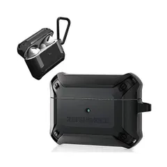 エレコム AirPods Pro ケース ZEROSHOCK 2019年10月発売モデル対応 耐衝撃 カラビナ付 ブラック AVA-AP2ZEROBK