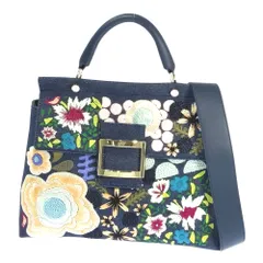 Roger Vivier ロジェヴィヴィエ デニム フラワー刺繍 2WAYハンドバッグ/RBWAMAA3200EPA112Y/ブルー/B2【オールシーズン】【♀】【A】【レディース】★■531852【中古】のサムネイル