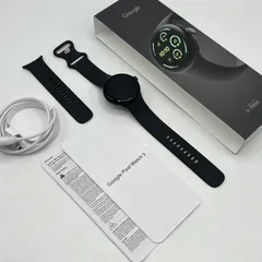 【美品】Google Pixel Watch 3 LTEモデル 45mm GA05773-US Matte Blackアルミケース/Obsidianアクティブバンド スマートウォッチ グーグル ピクセルウォッチ3 本体