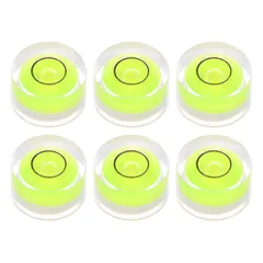 uxcell 6個 丸型バブルレベル 12x7mm ミニ円形ブルズアイ水準器 カメラ三脚 望遠鏡 ワークショップ ターンテーブル 写真フレーム 水平出し用 緑