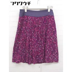 ◇ UNTITLED アンタイトル 総柄 膝丈 フレア スカート サイズ3 パープル レディース  【中古】 【1108060004132】