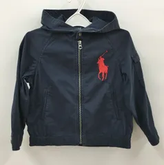 ポロ バイ ラルフローレン Polo By Ralph Lauren ジャケット 4T 110 ネイビー フード付き ビッグポニー 2509WR008