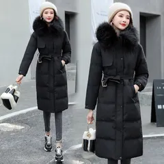 新品 極近年 レオナール ダウンコート 大きいサイズ 42 黒 ベロア