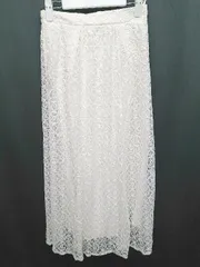 ◇ earth music&ecology 総レース スカート サイズF アイボリー系 レディース P  【1406110012923】