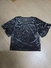 アメリカン イーグル ストラップ ベロア 半袖T L