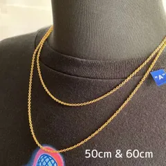 2set ゴールド チェーンネックレス メンズ レディース アクセサリー