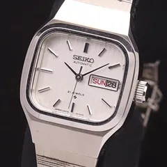 SEIKO 【動作品】SEIKO セイコー 2906-0090 21jwel 手巻き 腕時計 シルバー基調 アナログ 時計 レトロ 21石 デイト ヴィンテージ オートマ AT