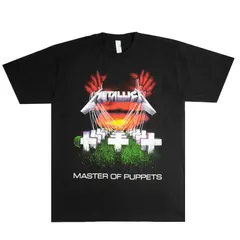 メンズ Tシャツ  METALLICA MASTER OF PUPPETS TEE メタリカ バンドＴシャツ  ブラック 黒 名盤 アルバム ライブ ツアー 男女兼用 半袖 TSHIRTS アーティスト ロックT ミュージックT メタル ハードコア