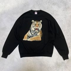 90‘s~　USA製　ジャージーズ　JERZEES　虎　アニマルスウェット　L