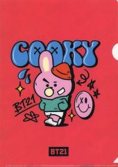 [중고] 클리어 파일 COOKY(정국) B5 클리어 파일 [BT21] 몰리 판타지·PALO 한정 500엔 투입 캠페인 특전