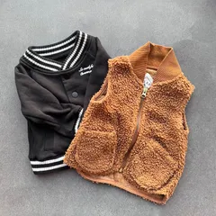 OCEAN＆GROUND　ボアベスト　COMME CA ISM スタジャンテイストブルゾン　２点セット販売　まとめ売り　 ８０〜９０サイズ　オーシャンアンドグラウンド　コムサイズム　ベビー　キッズ　子供服