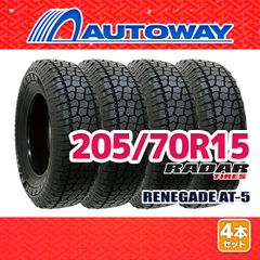 【AUTOWAY】 新品 205/70R15 サマータイヤ Radar RENEGADE AT-5 15インチ 4本セット 夏タイヤ オートウェイ