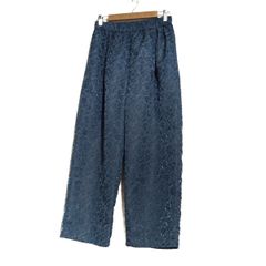 mizuiro  ind(ミズイロインド) パンツ レディース - ブルーグレー フルレングス/刺繍
