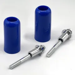 LEXOR バイク エンジン ガード 汎用 スライダー プロテクター 転倒 クラッシュ ガード 左右 2個セット ブルー [ブルー]
