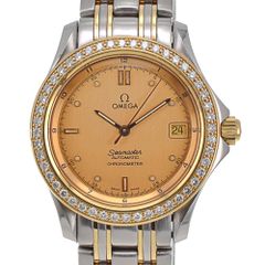 値下 オメガ OMEGA 268.1501 シーマスター 120M SS/K18YG ダイヤベゼル 自動巻き メンズ 美品 D#139142