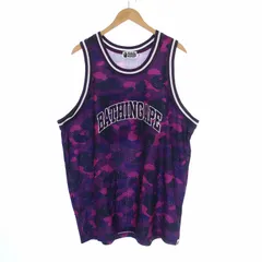 アベイシングエイプ A BATHING APE COLOR CAMO BASKETBALL TANK TOP タンクトップ カモフラ 迷彩 メッシュ 2XL 紫 パープル 001VTI301019M /KHのサムネイル
