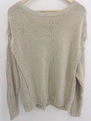 ◇ ◎ DOUDOU ドゥドゥ 長袖 ニット カーディガン サイズF ベージュ系 レディース P  【1212230002115】