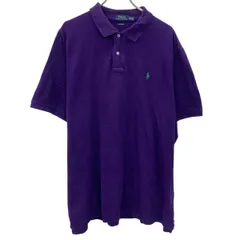 POLO RALPH LAUREN 半袖 ロゴ ポロシャツ 2XL パープル ポロラルフローレン ビッグサイズ ワンポイントロゴ 古着卸 アメリカ仕入 a707-5230