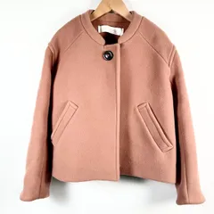 シーバイクロエ SEE BY CHLOE コート アウター ショート丈 スタンドカラー ウール 無地 パステルピンク 36のサムネイル