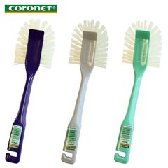 コロネット Coronet ドイツ製ナイロンキッチンブラシ 3本セット(紫・グレー・緑)【ディッシュブラシ/お掃除ブラシ/ドイツ式掃除/お風呂掃除/靴ブラシ/スニーカーブラシ/大掃除】【アウトレット訳あり】