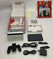 【中古】【Switch本体】 Nintendo Switch本体(有機ELモデル) JoyCon ホワイト　【※セーフティーガイド欠品】