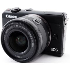 キャノン ミラーレス CANON EOS M100 ブラック レンズキット 中古 Wi-Fi搭載 新品SDカード付き 届いてすぐに使える 美品