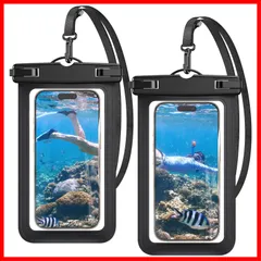 【数量限定】スマホ 防水ケース 海 【2枚セット&熱圧技術&完全防水】防水 スマホケース IPX8認定 水中・水上で操作できる 良いタッチ感度 指紋認証/顔認証対応 ロックがしやすい サイドボタンが押しやすい ストラップ付き 首掛け 高透過率 7インチ以下全機