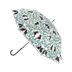 猫好きに★人気の傘シリーズ 晴雨兼用 ネコ アラベスク柄 長傘 レイングッズ 梅雨