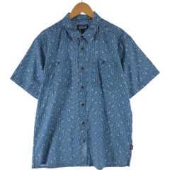 古着 パタゴニア Patagonia バックステップシャツ 53139SP20 総柄 半袖 コットンシャツ ボックスシャツ メンズL相当/eaa565374