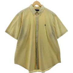 古着 ラルフローレン Ralph Lauren CLASSIC FIT クラシックフィット シアサッカー 半袖 ボタンダウン ストライプシャツ/eaa535582