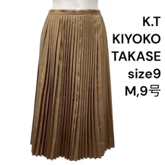 ◆キヨコタカセ K.T KIYOKO TAKASE ロングプリーツスカート ラメ ゴールド 9、M、9号 レディース S5U226のサムネイル
