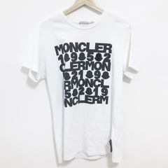 MONCLER(モンクレール) 半袖Tシャツ レディース T-SHIRT 白×黒 クルーネック/スパンコール