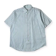 LANVIN COLLECTION ランバン ストライプ 半袖シャツ L/ブルー メンズ