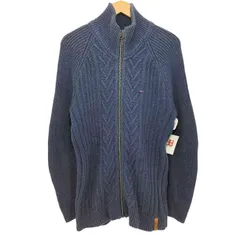 トミーヒルフィガー TOMMY HILFIGER ケーブル編み フルジップセーター ドライバーズニット メンズ import：XL 