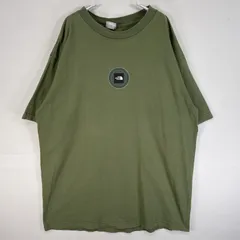 古着 ザ・ノースフェイス THE NORTH FACE 半袖Tシャツ 両面 プリント センターロゴ 大きいサイズ 肉厚 フェード エベレスト XL  グリーン メンズ