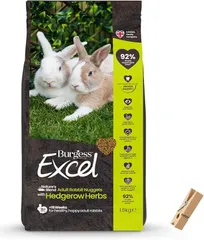 Burgess Pet Care バージェス うさぎ ペレット 1500g ラビットフード えさ 餌 英国産 高繊維 高栄養バランス 美味しいイギリス国民賞(ネイチャーズブレンド（数種類の草花を厳選ミックス）,  1.5キログラム (x 1))