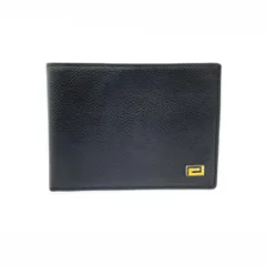 Gianni Versace ジャンニヴェルサーチ 札・カード入れ ウォレット 財布  ワンポイントプレート/レザー    ブラック メンズ / 241016001538のサムネイル