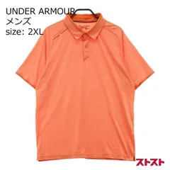 UNDER ARMOUR アンダーアーマー 半袖ポロシャツ 総柄 オレンジ系 2XL [240001894228]#