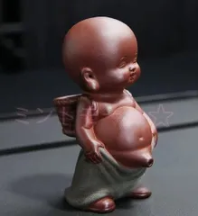 中国美術 中国古玩 色絵陶人形 陶器人形 高さ29cm  置物 オブジェ 古董品 人物像 置物 陶器製 中国美術 オブジェ 枕 彫刻 民芸 工芸品